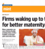Firms waking up to the need for better maternity benefits